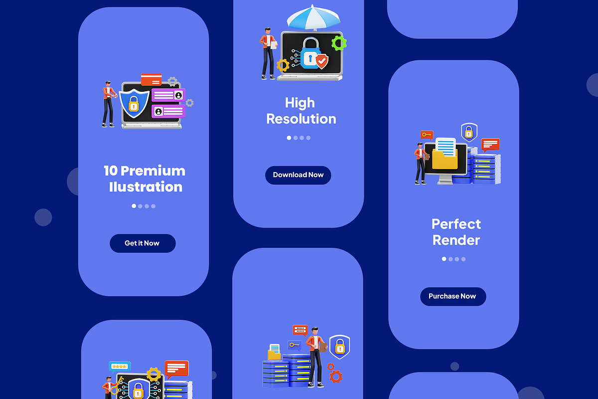 Data Security System 3D Illustration, a 3D by novia99design (Photo 2 of 6)