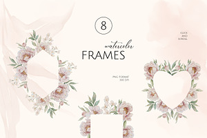 ROMANTIC PEONIES Watercolor Set