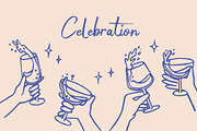 Celebration. Doodle collection, an Object Graphic by made by Tanya (Thumbnail 1 of 3)