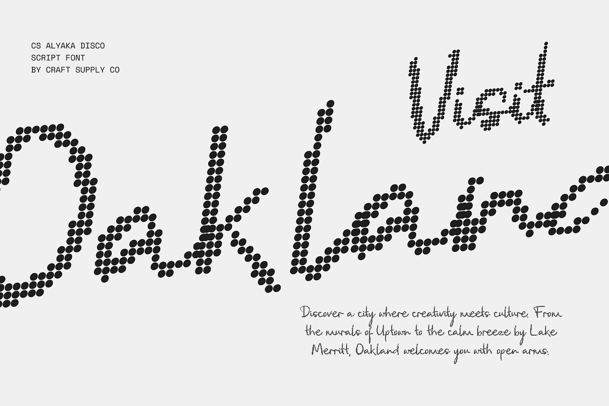 CS Alyaka Disco, a Script Font by Craft Supply Co. (Photo 6 of 8)