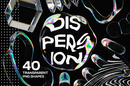 Dispersion 3D Glass Shapes Pack, a Graphic by LarysaZabrotskaya