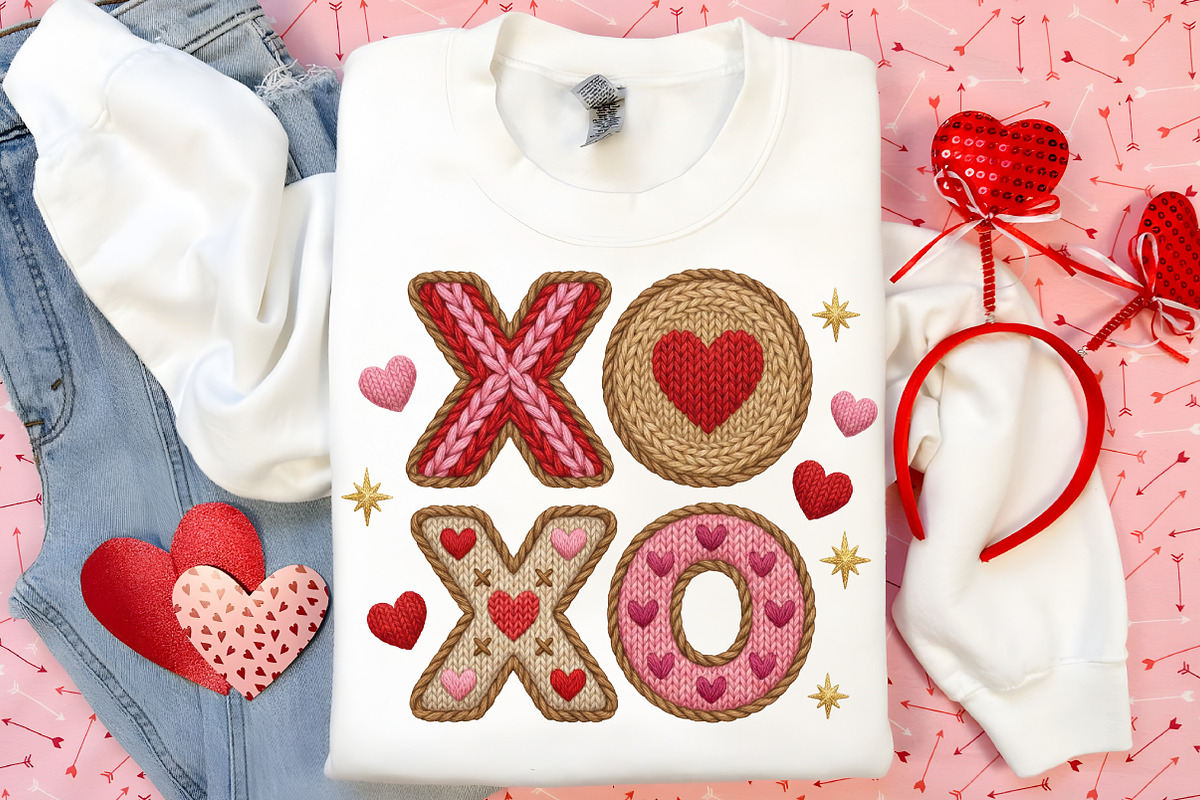 Xoxo Embroidery PNG, Valentine's Day, an Illustration by Canvas Craft (Photo 3 of 7)
