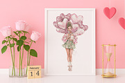Rose Gold Reverie Valentine Girl, an Illustration by Canvas Craft (Thumbnail 6 of 6)