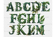 Spruce Branch Alphabet, a Decorative Illustration by GlamArtZhanna (Thumbnail 6 of 7)