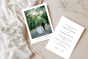 Minimalist Photo Wedding Invitation, a Templates & Theme by Elegant_Studio44