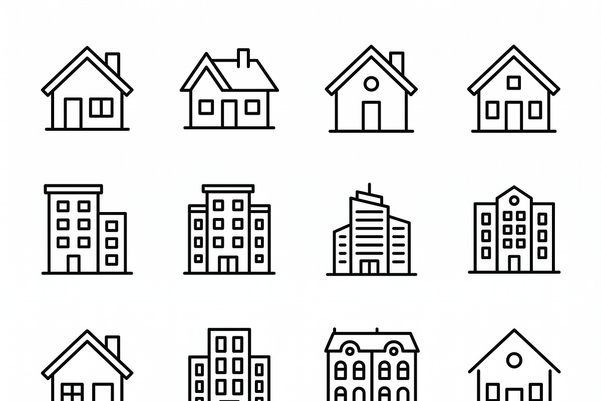 Bundles vector Real Estate Outline, an Outline Icon by adenpinkstore (Photo 1 of 5)