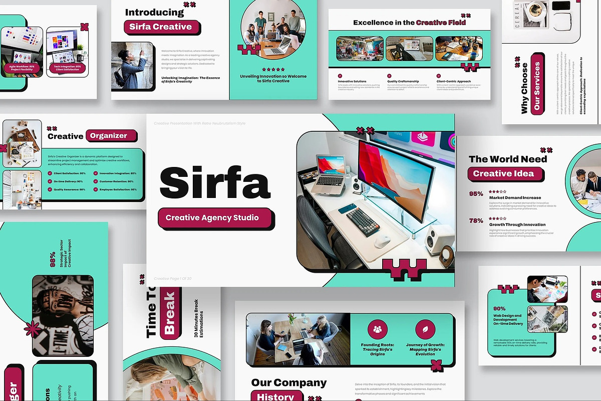 Creative Agency Studio Google Slides