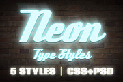 Neon CSS Type Styles (+PSD), a Templates & Theme by Rex Rainey (Thumbnail 1 of 6)