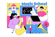 10 Music School Illustration, a Person Illustration by denayunebgt (Thumbnail 4 of 4)