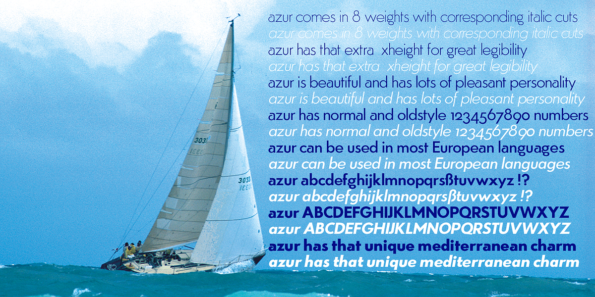 Azur, a Sans Serif Font by Wiescher-Design (Photo 4 of 7)