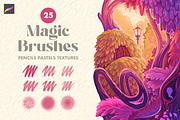 Big Procreate Brushes Bundle, a Brush Add-On by Moon House Shop (Thumbnail 2 of 60)