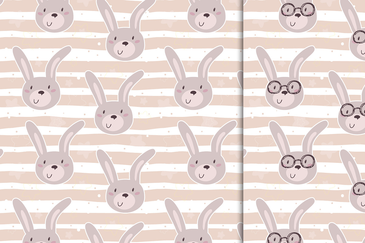 Cute rabbits patterns colection!, a Pattern Graphic by Irene_Boiko_ART (Photo 16 of 21)