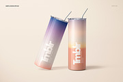 20oz Skinny Tumbler Mockup Set, a Cups & Container Mockup by creatsy5 (Thumbnail 13 of 16)