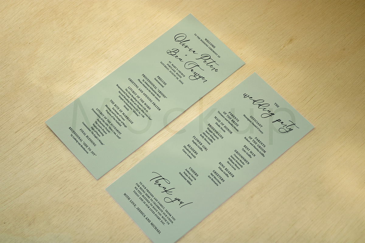 4x9 Card Mockup on Wood Background, a Print Template by ILLONA GRAPHICS (Photo 5 of 5)