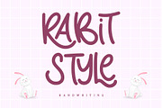 Rabit Style | Handwritten Font, a Handwritten Font by esamaradany (Thumbnail 1 of 8)