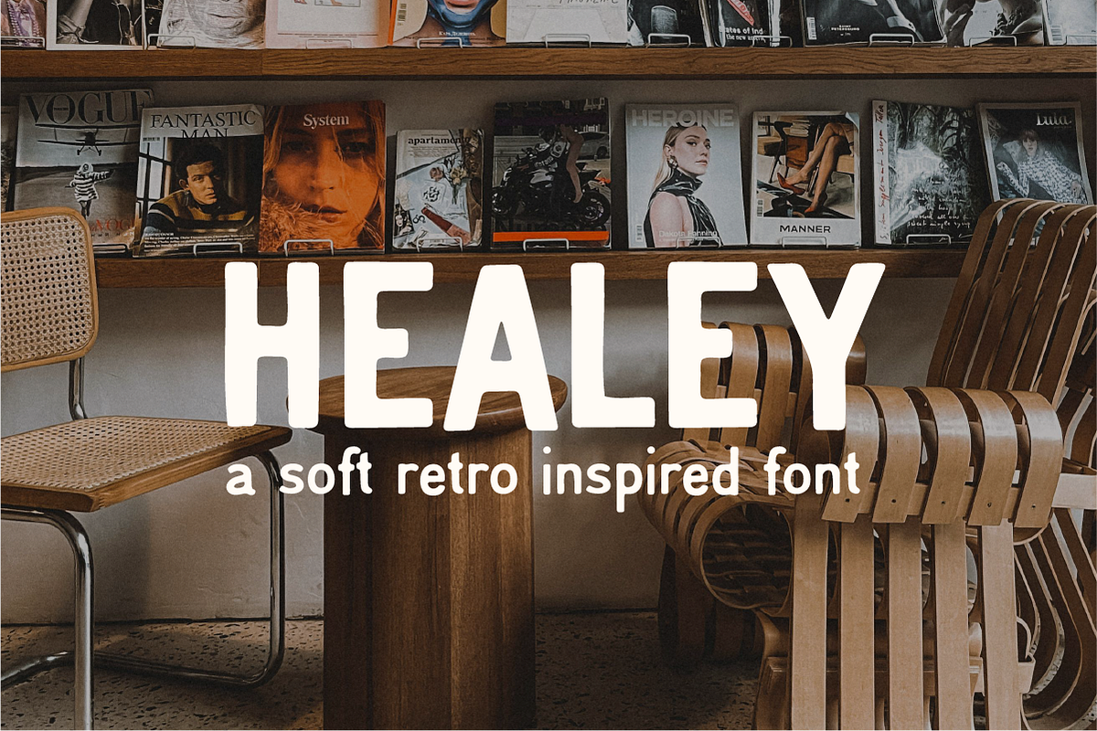 Healey : An All Purpose Retro Font, a Sans Serif Font by Corinne Dodenhoff (Photo 1 of 10)