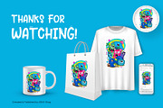 Cheerful Company of Monsters 02., an Animal Illustration by KENO Mascots (Thumbnail 5 of 5)