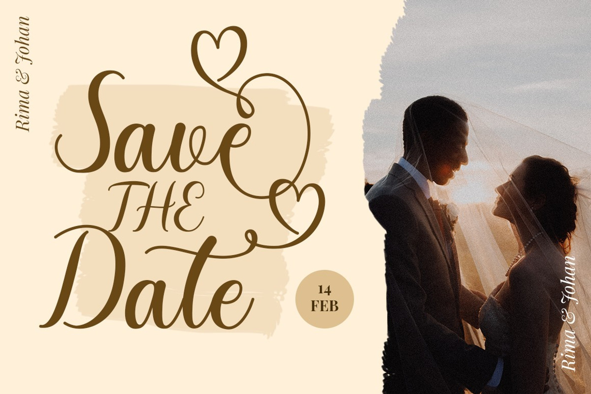 Romantic Dates - Love Font, a Script Font by PutraCetol Studio (Photo 2 of 11)