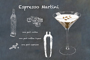 Classic Cocktail Chalkboard Sketches, an Object Illustration by karenfoleyphoto (Thumbnail 11 of 30)