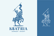 Vintage knight on horseback, a Branding & Logo Template by Vinsvectory (Thumbnail 1 of 3)