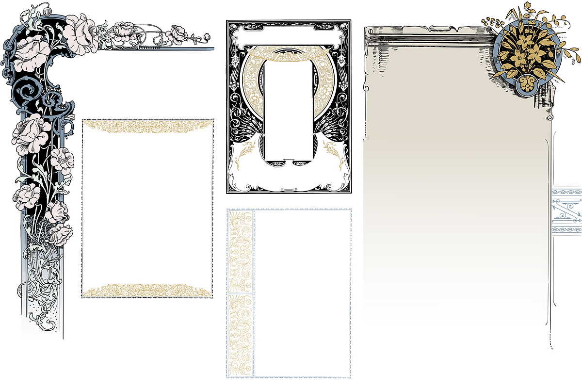 Rustic Vintage Border Pack, a Decorative Illustration by Century Library