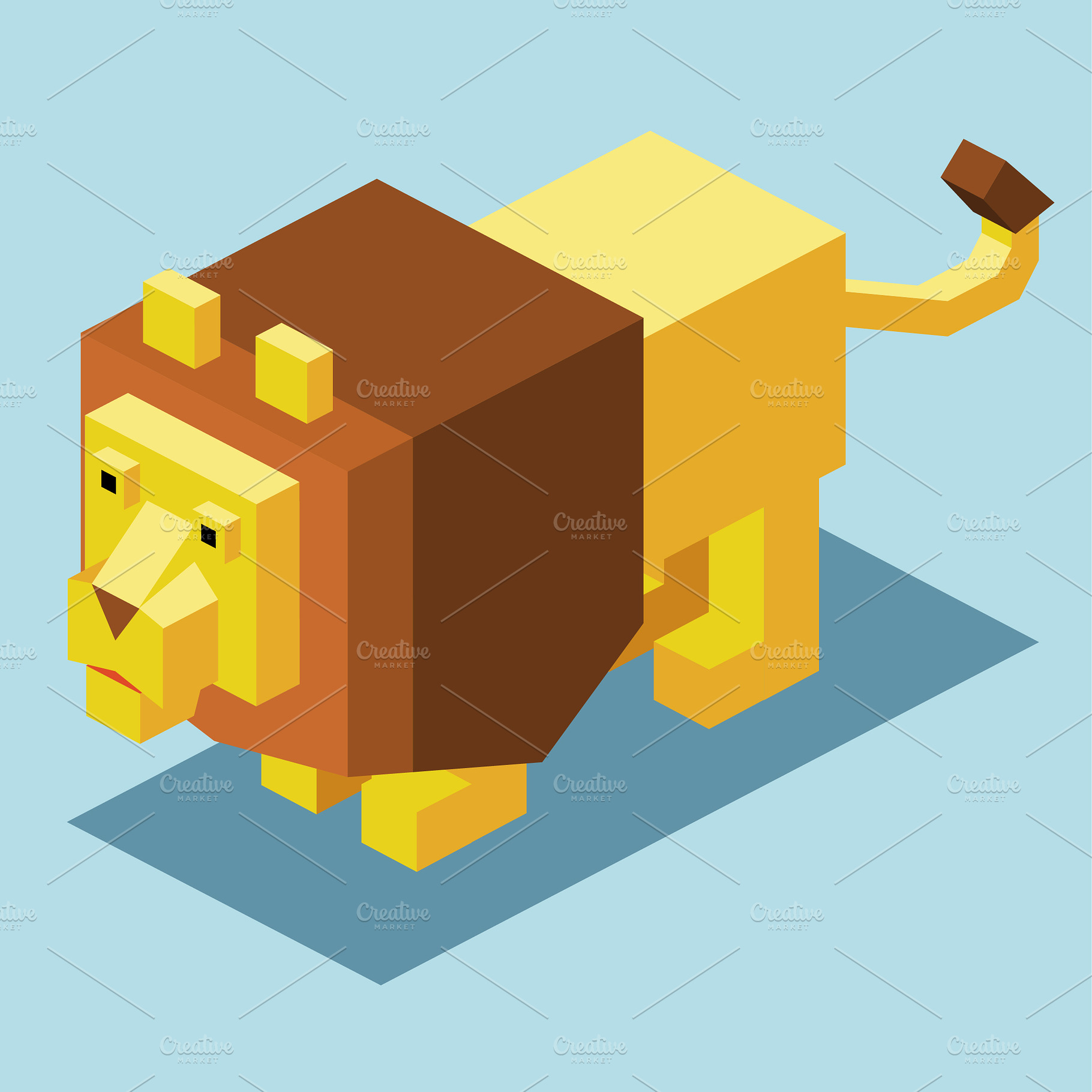3D Illustration Isometric Collection, an Animal 3D Model by Designbytowo (Photo 6 of 16)