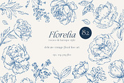 Vintage Floral Victorian Line Art, a Decorative Illustration by Madiwaso (Thumbnail 4 of 9)