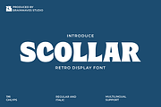 Scollar - Retro Font, a Serif Font by Brainwaves.Studio (Thumbnail 1 of 8)