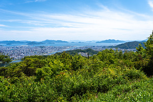 View of Hiroshima bay and city from Mount Mitaki summit, a Nature Photo by GoodGoods
