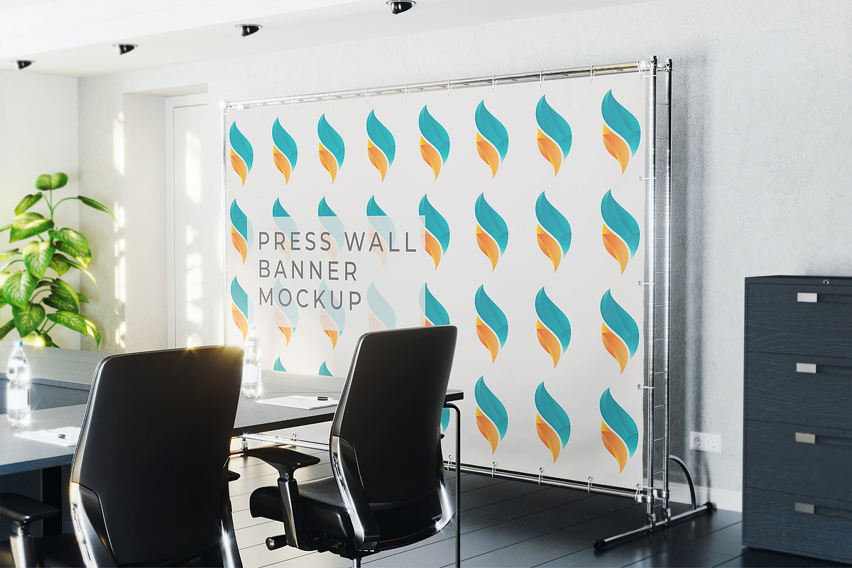 Press Wall Banner Mockup, an Advertising Mockup by My Mockup (Photo 1 of 3)