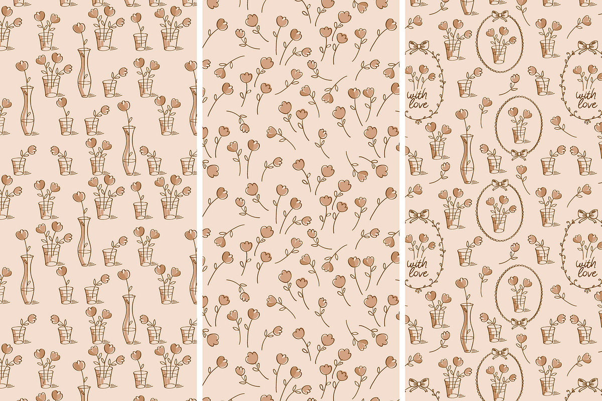 Vintage frames & flowers, a Decorative Illustration by Tkoko vectors & patterns (Photo 4 of 5)
