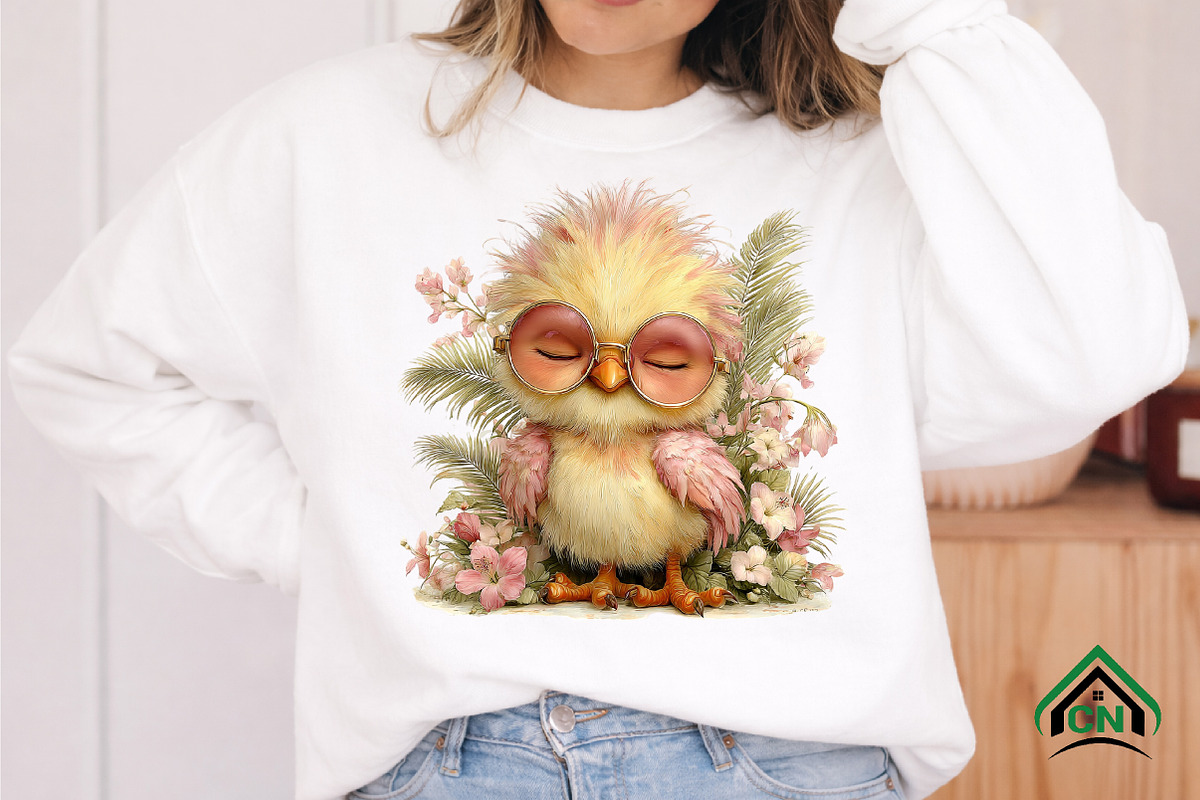 Summer Funny Chick Clipart, an Illustration by Craft Nest (Photo 7 of 12)