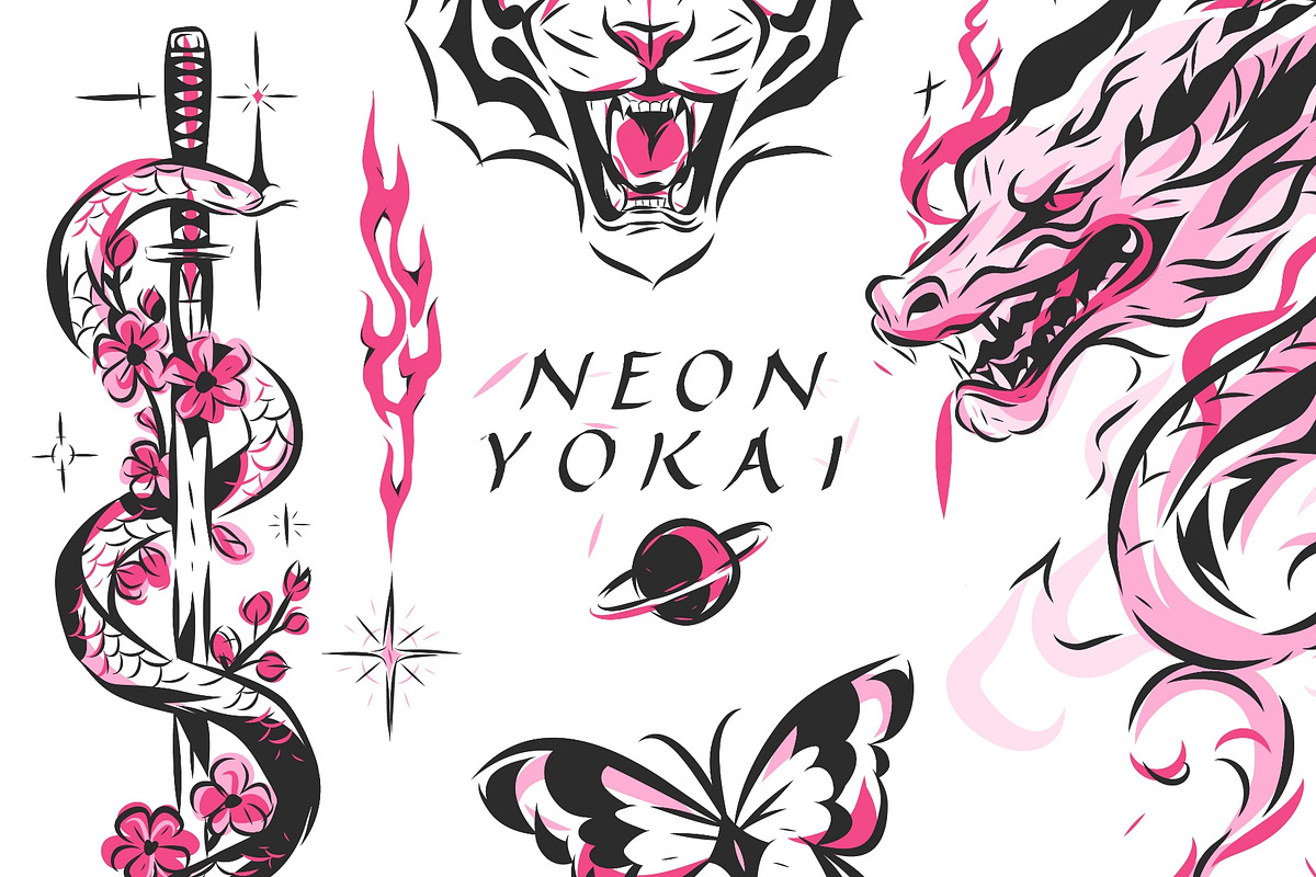 NEON YOKAI, a Decorative Illustration by Anastasy_helter (Photo 1 of 18)