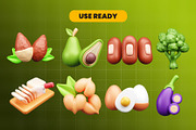Nutrition Food 3d Icon Pack, an Object 3D Model by Ui Stock (Thumbnail 4 of 6)