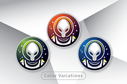 Astronaut Alien Logo Template, a Branding & Logo Template by Heavtryq Design (Thumbnail 2 of 4)