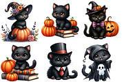 Halloween Black Cat Clipart, an Illustration by Designworld (Thumbnail 5 of 6)