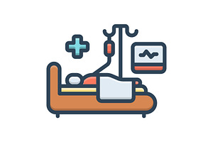 Hospitalization patient color icon, a Duotone Icon by Creative priyanka