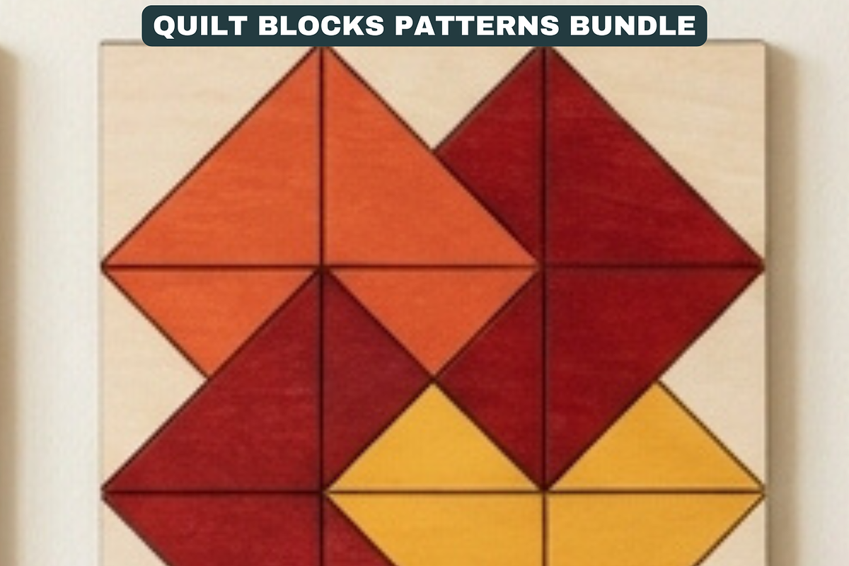 Geometric Barn Quilt Block Patterns, a Pattern Graphic by AtacanDigital (Photo 18 of 19)