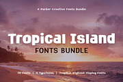Tropical Island Vibes Fonts Bundle, a Font by Parker Creative (Thumbnail 1 of 10)