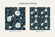 Blueberry Garden Elegant Pattern, a Pattern Graphic by Mariia Kovalchuk (Thumbnail 4 of 12)