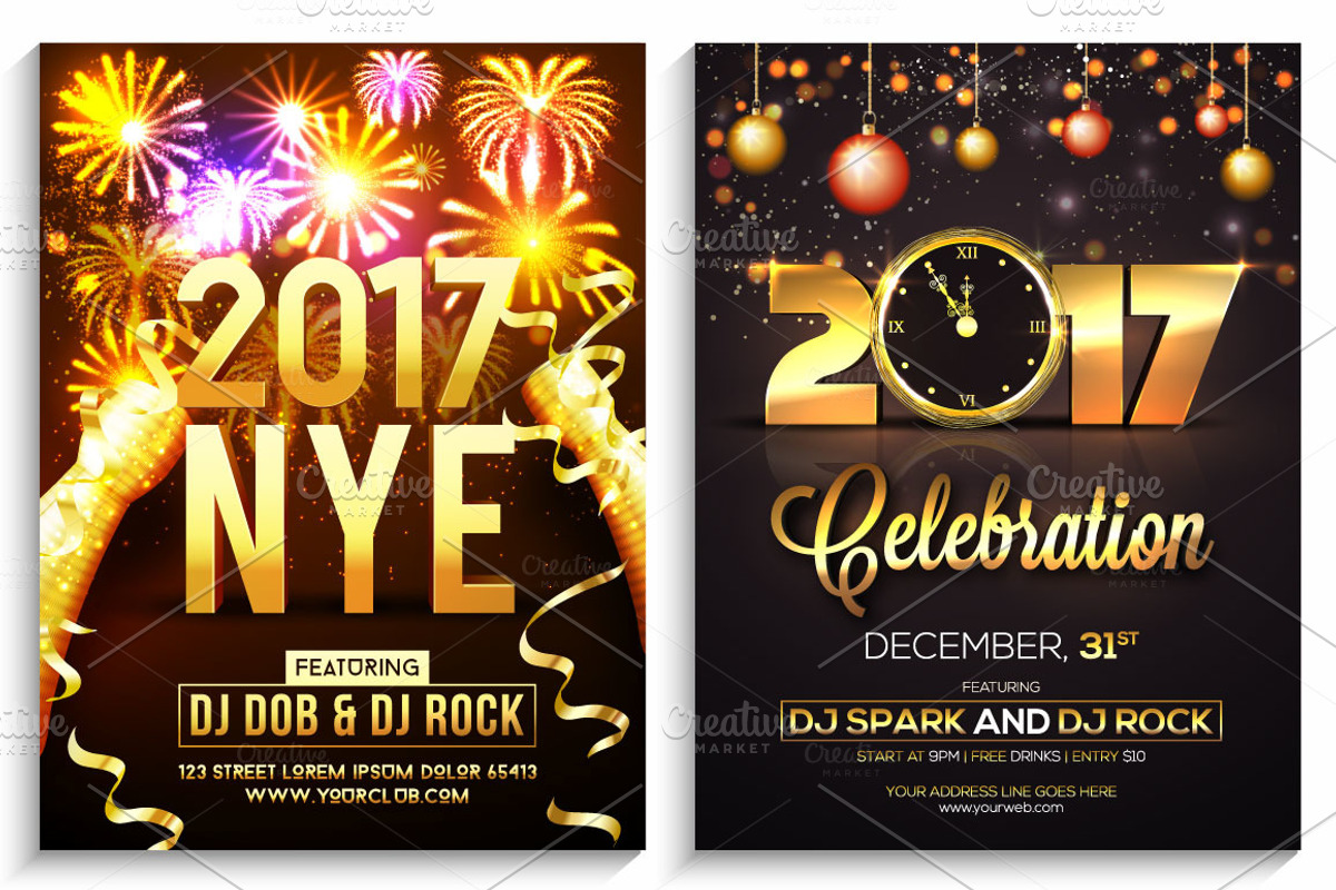 New Year Party Flyers Bundle - Vol 1, a Flyer Template by Allies Interactive (Photo 6 of 7)