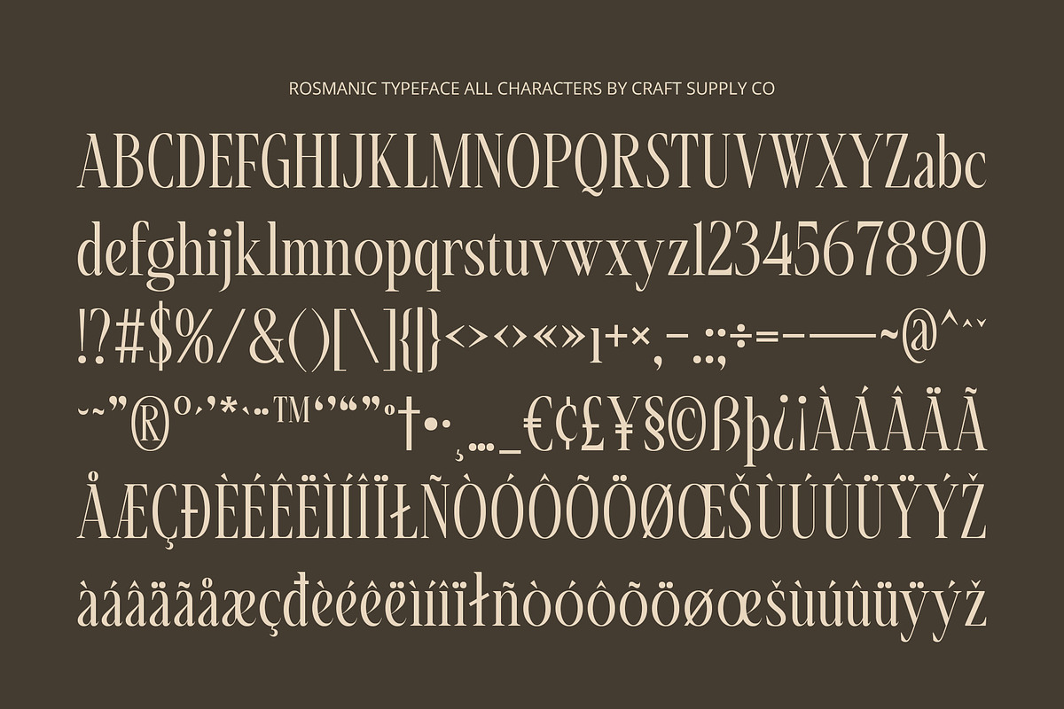 Rosmanic – Condensed Font, a Serif Font by Craft Supply Co. (Photo 8 of 8)