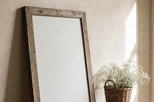 Rustic Wood Frame Mockup, an Architecture Photo by Virgo Studio