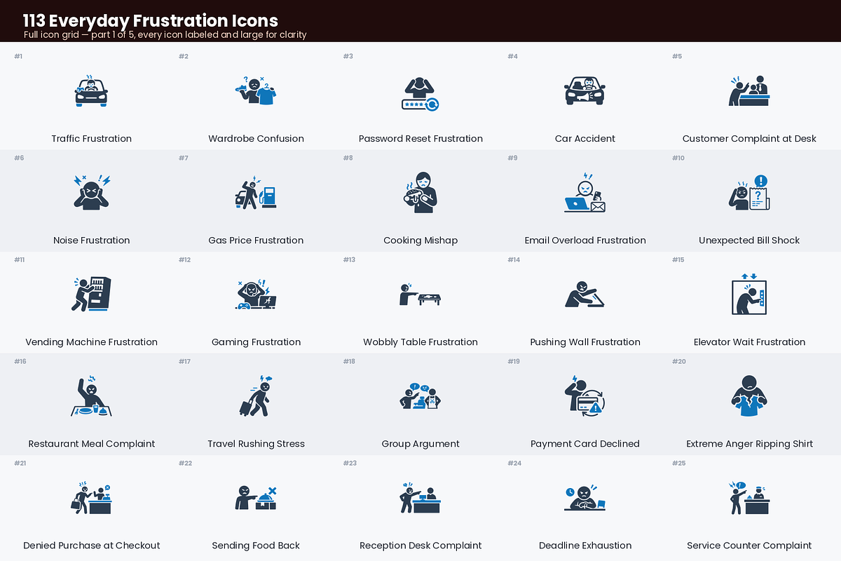 Everyday Frustration Icons, a Solid Icon by Symbolic Language (Photo 2 of 7)