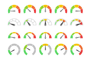 Speedometer gauge meter. Color, an Object Illustration by winwin.art