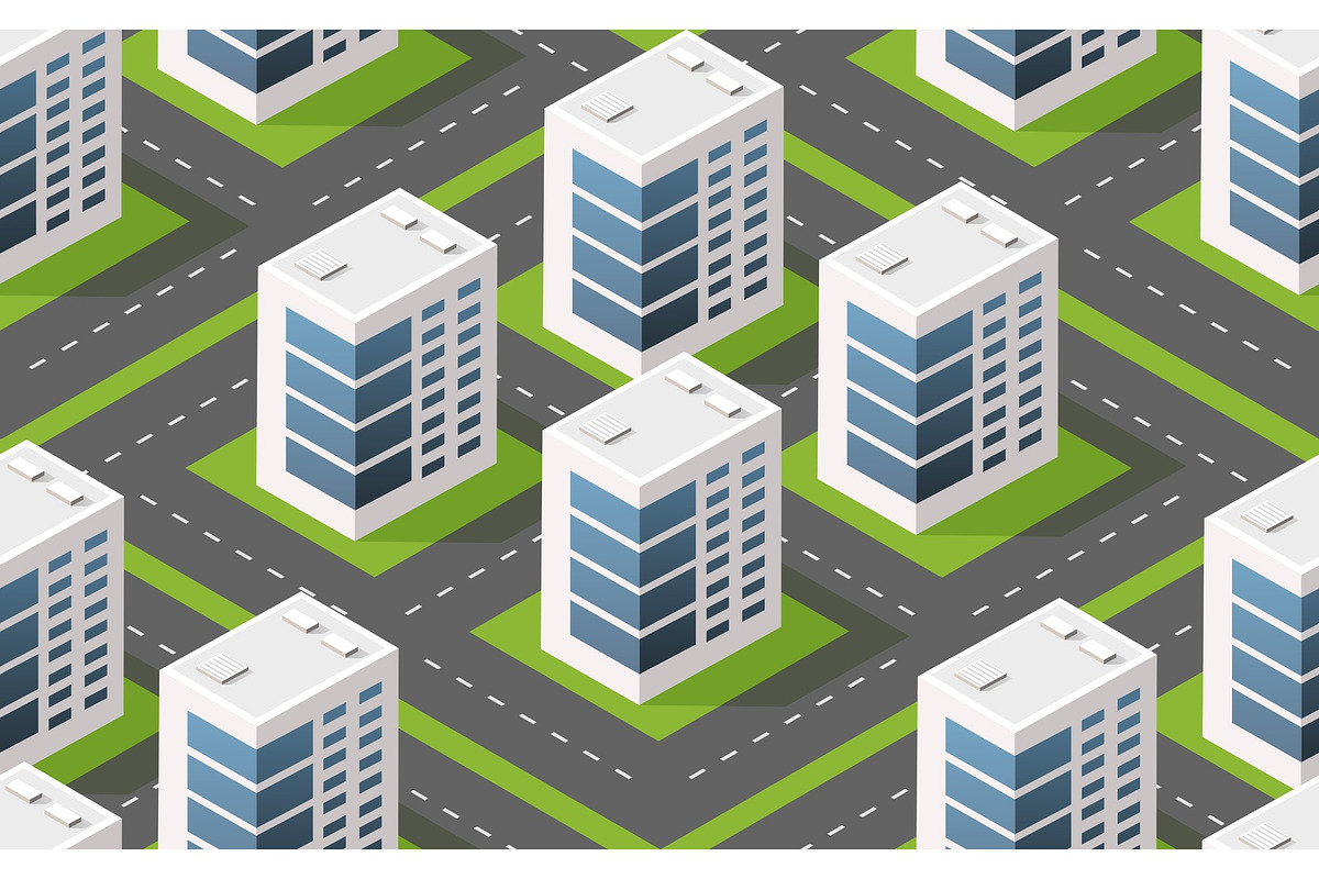 Isometric module city from urban, an Object Illustration by AlexZeL (Photo 1 of 3)