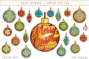 Celtic Christmas Baubles