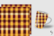 Yellow & Burgundy Plaid Patterns, a Pattern Graphic by Creative Store (Thumbnail 3 of 5)
