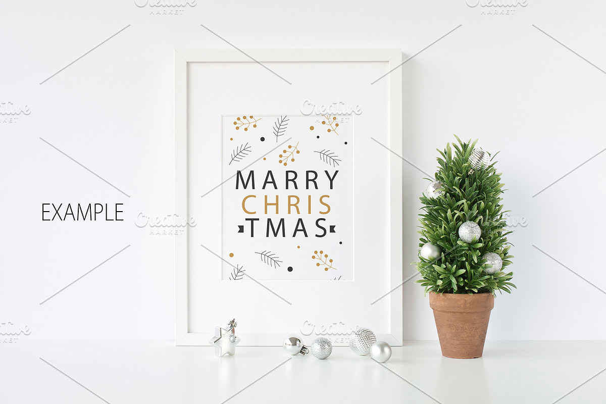 Christmas Scandinavian Mockup Bundle, a Print Template by Yuri-U (Photo 13 of 32)