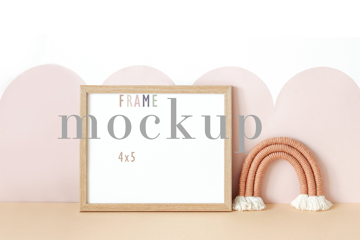 Horizontal Nursery Frame Mockup Kids, a Print Template by BirdieFrames (Photo 1 of 4)